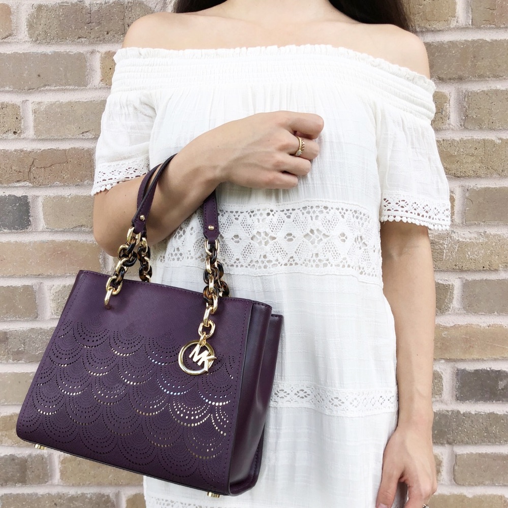 Michael Kors purple north east Tote - Picture 4 of 8